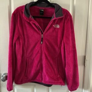 The North Face Women’s Fleece Jacket Pink Full Zip Size Large Soft Cozy